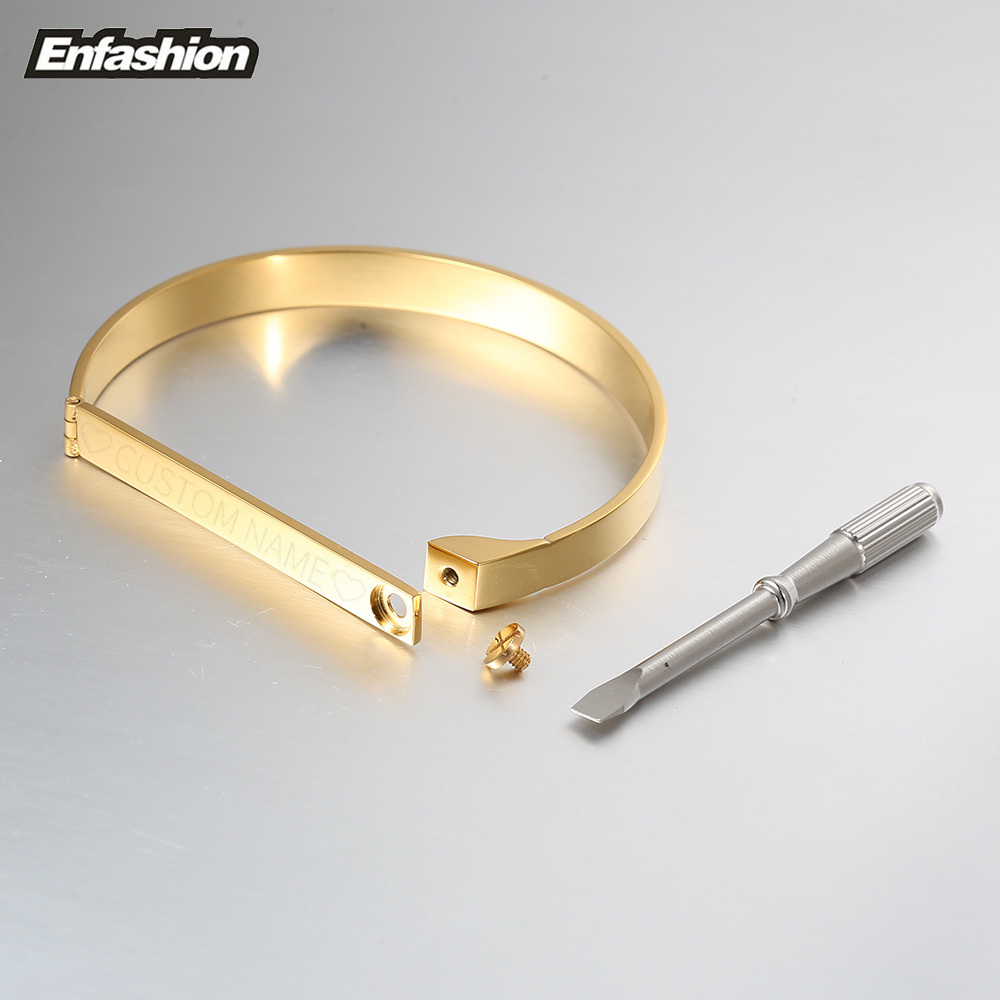Enfashion Personalized Engrave - Cuff Bangle Bracelet recension och pris