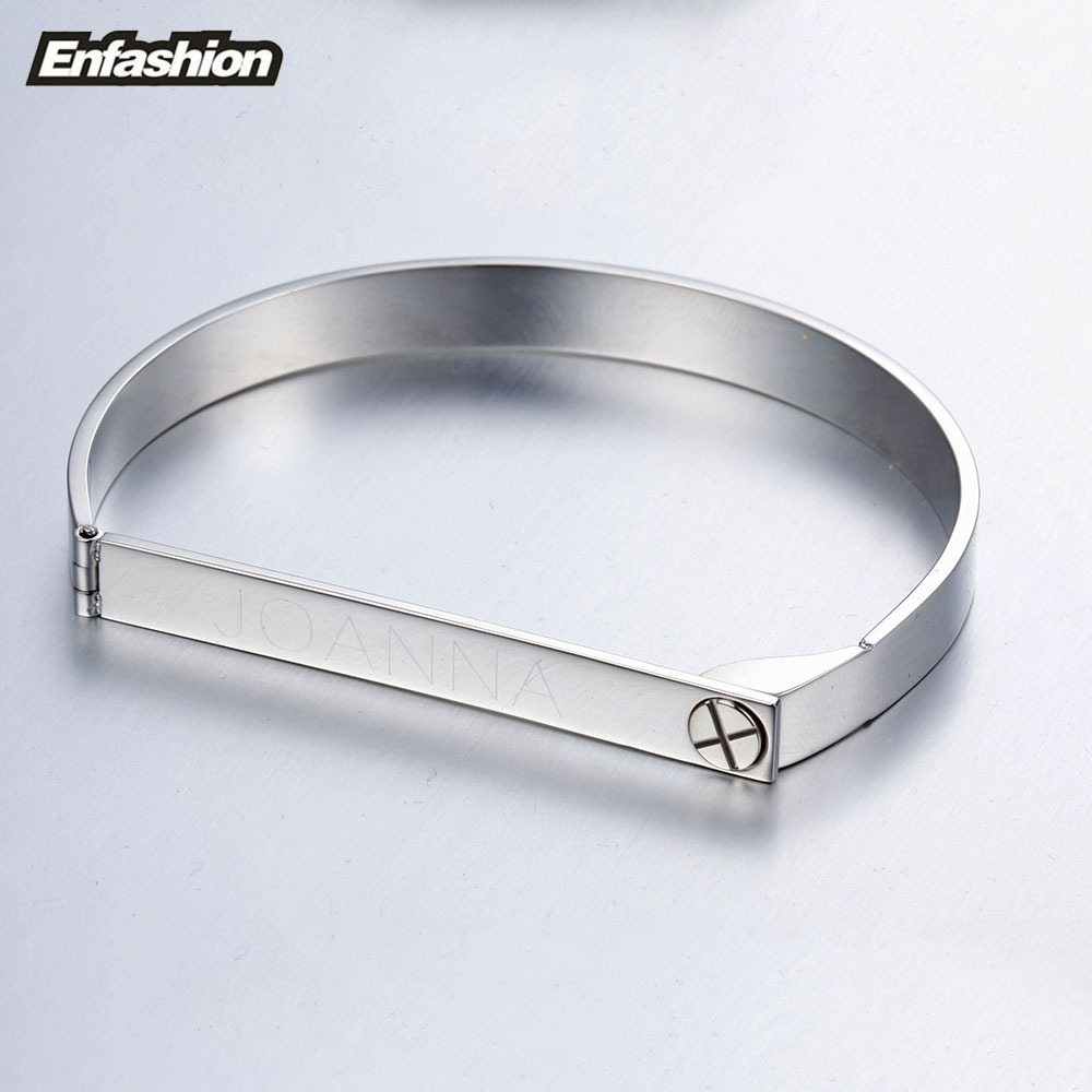 Enfashion Personalized Engrave - Cuff Bangle Bracelet recension och pris