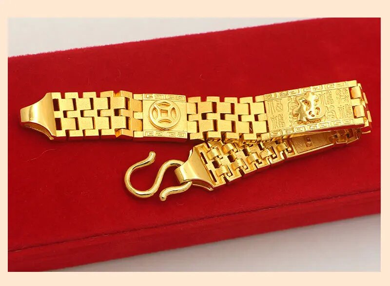 Real 18K Gold Fu Character Wat - Jewelry Type Watches recension och pris