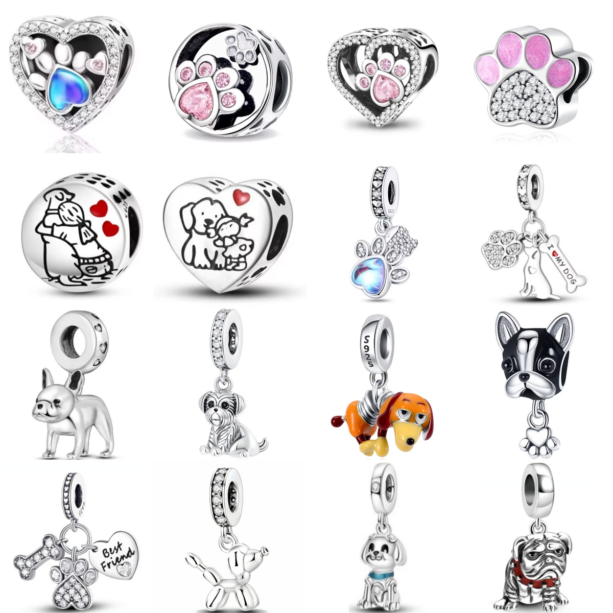 Shiny Zircon Puppy Wolf Charms - Wolf Jewelry & Watches Tampa recension och pris