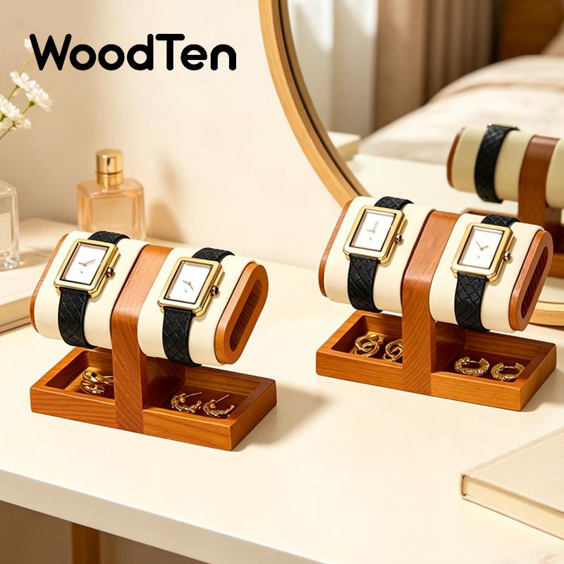 WoodTen Watch Display Stand Wo - Watches Jewelry Holder recension och pris