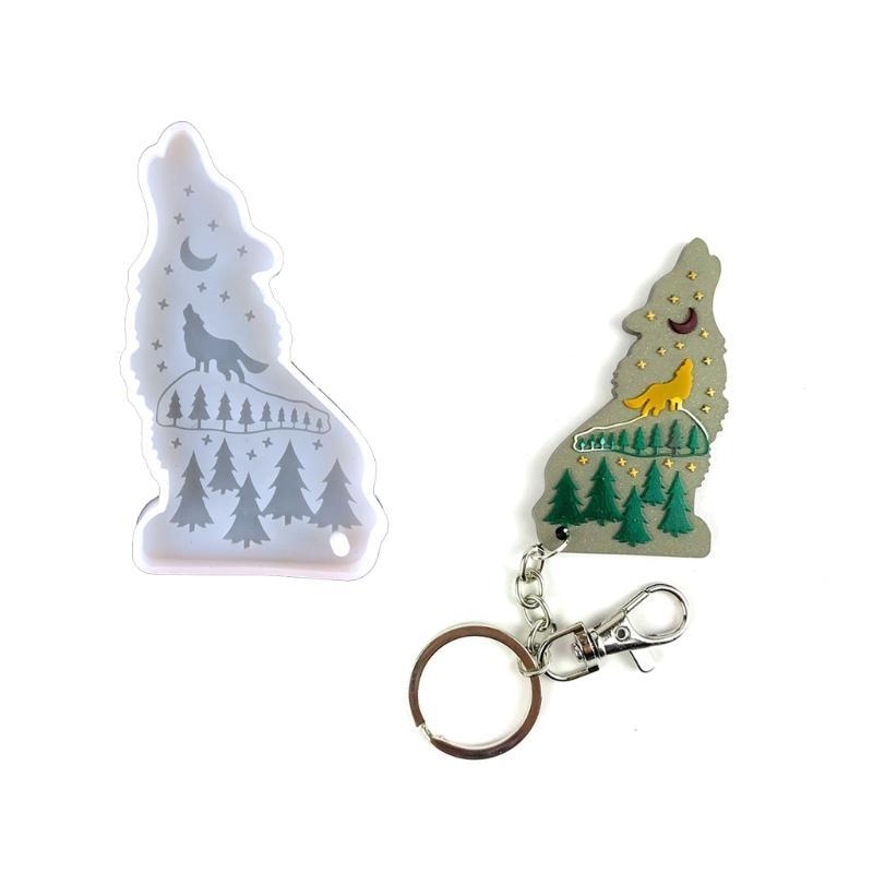A52E Shiny Wolf Keychain Epoxy - Wolf Jewelry & Watches Tampa recension och pris