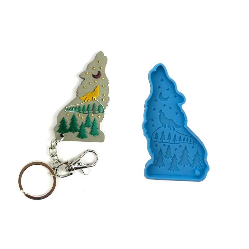 A52E Shiny Wolf Keychain Epoxy - Wolf Jewelry & Watches Tampa recension och pris