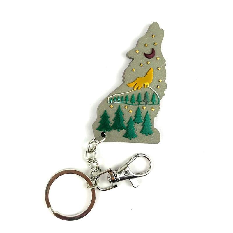 A52E Shiny Wolf Keychain Epoxy - Wolf Jewelry & Watches Tampa recension och pris