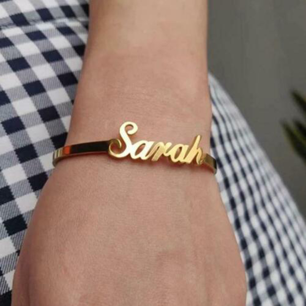 Personalized Custom Name Cuff  - Cuff Bangle Bracelet recension och pris