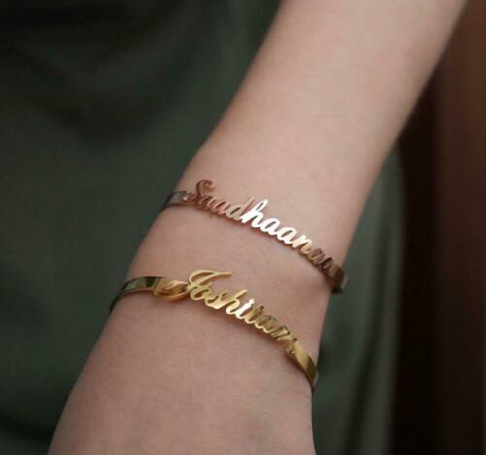 Personalized Custom Name Cuff  - Cuff Bangle Bracelet recension och pris